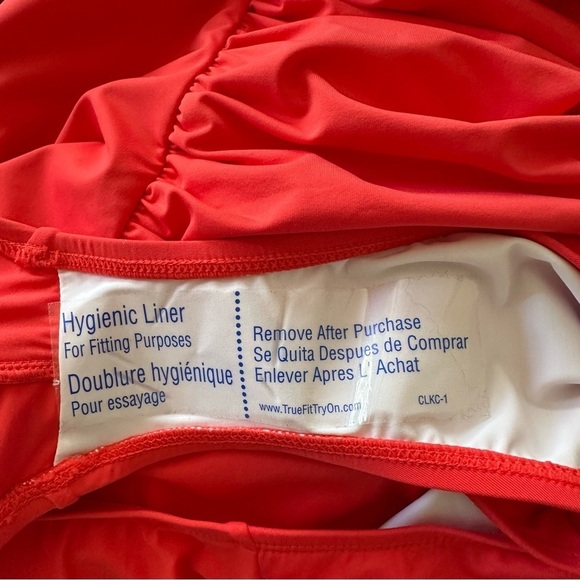 NWT La Blanca Island Goddess High Neck Keyhole One Piece Guava Size 16 - Picture 14 of 16